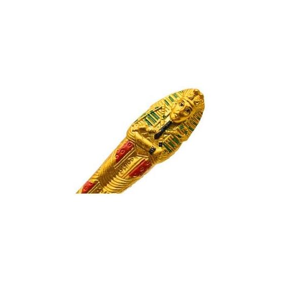 Golden Pharaoh Ballpoint Pens, Set of 3, 0.5mm Oil-Based, Retractable, Smooth Writing, Gift for Kids & Students, Assorted Ancient Egyptian Designs