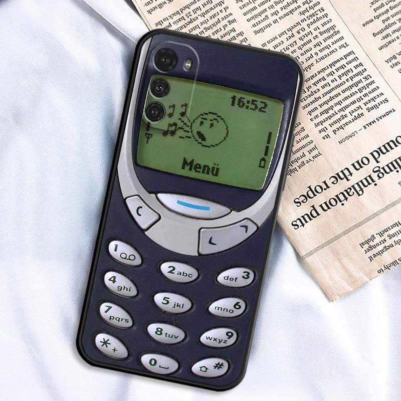 Luxury Vintage Phone Pattern For Motorola G85 Edge 50 G24 G35 G14 G04 40 G72 G34 G G54 G13 G32 5G Black Phone Case