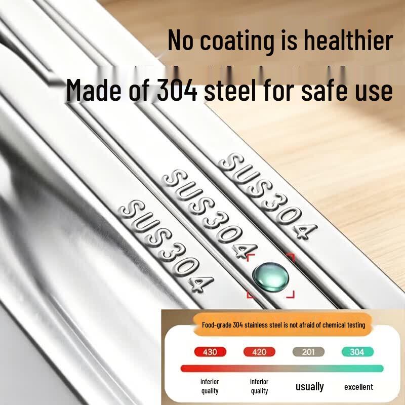 Zhuoliang 304 Stainless Steel Rectangular Deep Serving Tray