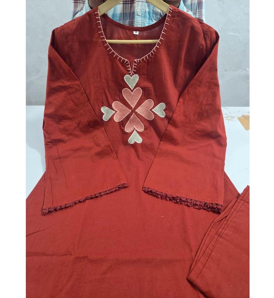 Women Designer Smart Premium Cotton Kurti Set Indian Bollywood Party Wear Top Tunic Cord Set