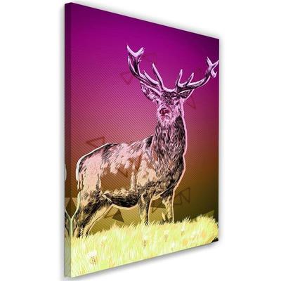 Canvas Print Deer Animal Nature Purple