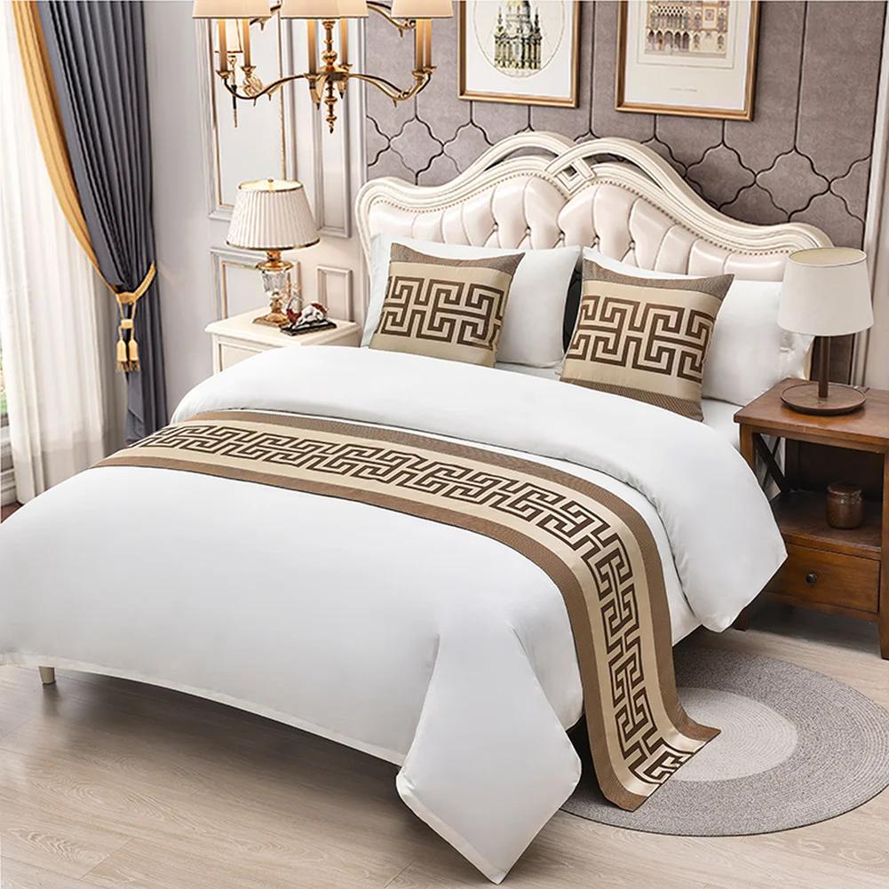 Luxury Floral Bedspreads Bed Runner Throw Bedding Single Queen King Bed Cover Towel Home Hotel Decorations