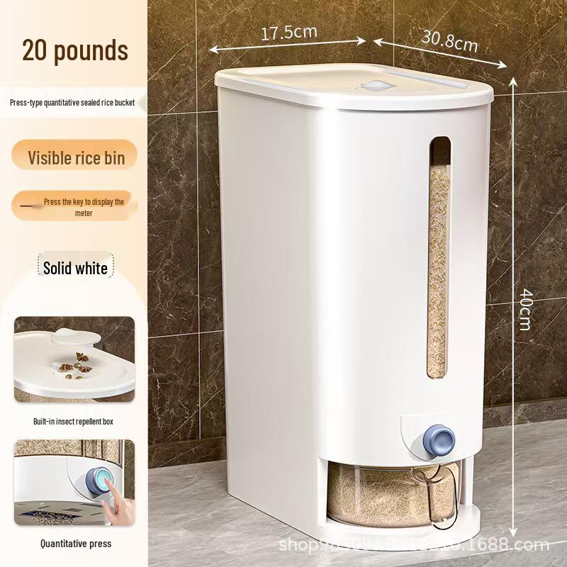 Sealed Insect-Proof Moisture-Proof Rice Storage Container – Large Capacity, Food-Grade Bucket for Whole Grains.