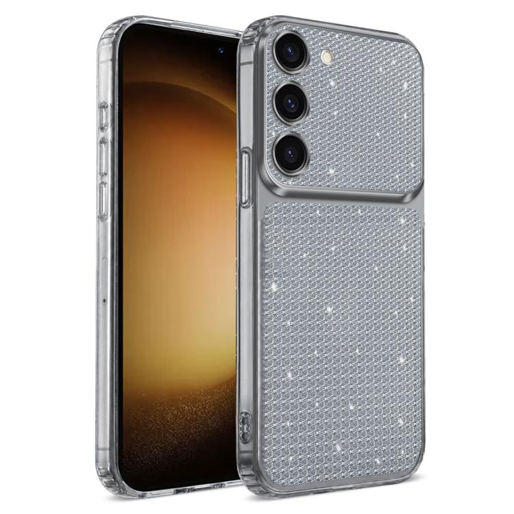Sparkling Diamond Glitter Airbag Phone Case For Galaxy S23 FE 5G, Rhinestone Shockproof Protective Cover