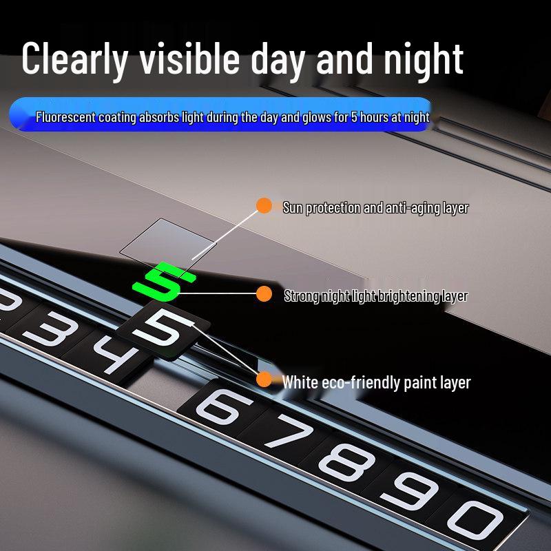 Denza D9 Temporary Parking Number Plate for Cars - Interior Phone Display