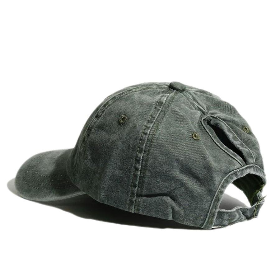 Spring Summer Baseball Cap Washed Retro For Women Ponytail Curved Brim Sun Hat Street Sport Hip Hop Cap Visor Mother's Day Gift