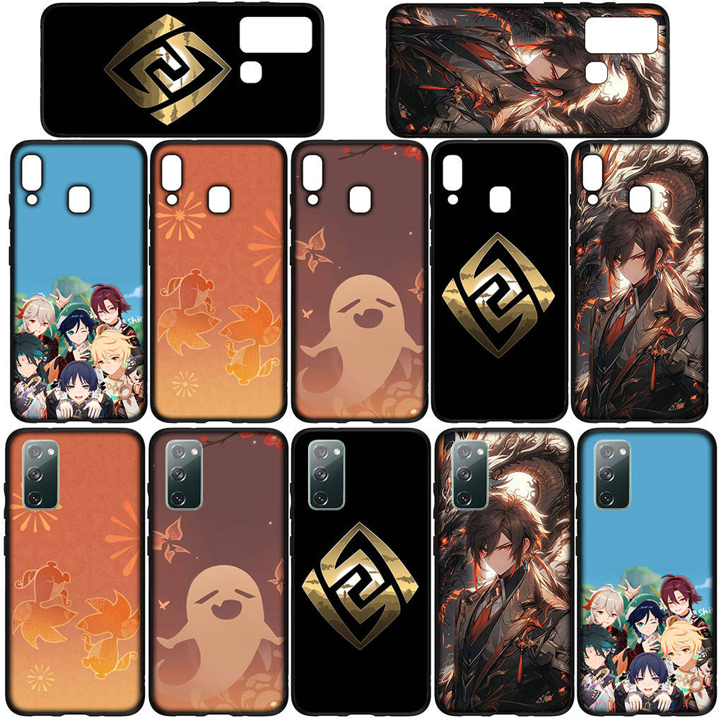 For Samsung Galaxy S24 S23 iPhone 16 15 14 Xiaomi Redmi Note 13 12 11 10 8 Plus 9 Pro Max X XR A16 Phone Case Genshin Impact Poster OPPO Huawei Cover