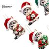 Holiday Tree Ornaments Cute Kitten Christmas Ornament for Hanging, 2D Flat Wooden Decorations Decorative Pendant with Lanyard Home Party Supplies