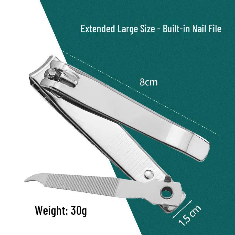 Nail Clippers Set: Small & Large with File - Manicure Tools