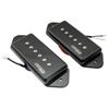 Wilkinson WO90 Ceramic P90 Pickups and Bridges for Les Paul SG Electric Black of Dog-Ear Guitars, (Set 2)