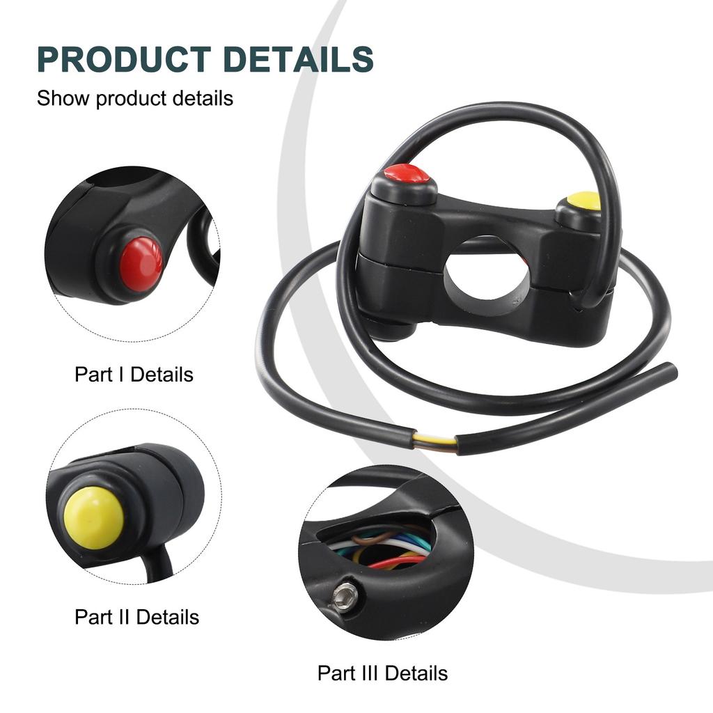 12V Motorcycle Button Switch 7/8" Motorcycle Headlight