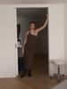 ECOMMAE Unbalanced Maxi Apron (Brown)