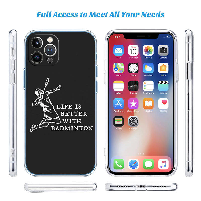 MH18 Badminton Sports Phone Case for Motorola Edge 20 30 S30 40 50 Fusion Lite Plus Pro Neo Ultra One Power Action Macro Hyper Vision Zoom