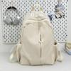 Student Schoolbag Men's Large Capacity Backpack Women's Solid Color Backpack