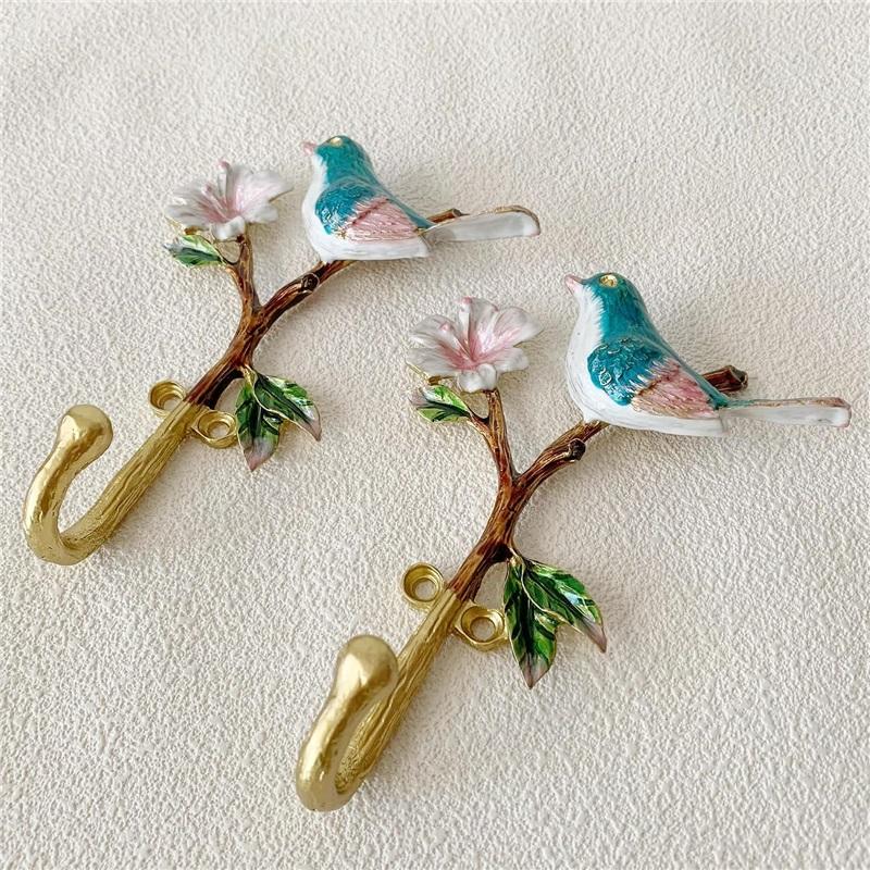 2er-Pack Dekorativer Wandhaken, Vintage Vogelform Metall-Wandhaken zum Aufhängen von Mänteln Kleidung Schlüsseln Hüten Handtüchern