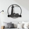 Custom Lighthouse Metal Sign Personalized Nautical Wall Art Home Coastal Decor Rustic Handcrafted Gift
