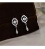 New Silver Color Inlaid Zircon Clover Tassel Earrings For Women Delicate Chain Pendant Earring Party Jewelry Accessories Gifts
