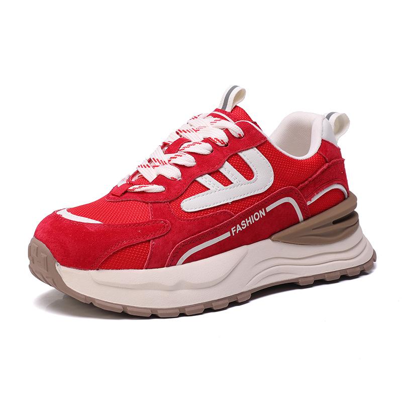 

Новые Универсальные Повседневные Кроссовки Ретро Нишевые Беговые Спортивные Повседневные Папины Кроссовки 40 красный