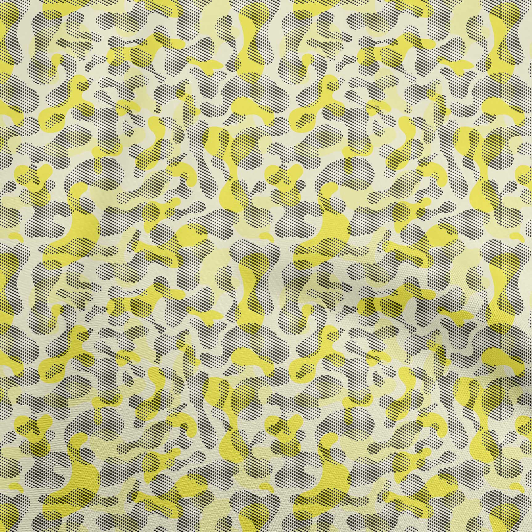 

oneOone Cotton Flex Green Fabric Abstract Dress Material Тканина з принтом Тканина у дворі 40 дюймів 42 Inch Wide - Viscose Chiffon жовтий