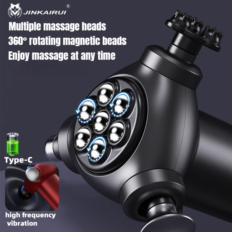 Multifunctional Magnetic Bead Abdominal Massage Three-dimensional Deep high-frequency Vibration Massage Gun Fascia Gun
