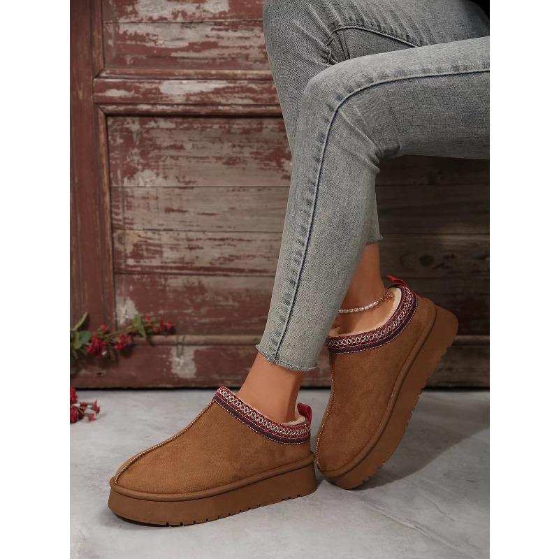 Plus Size Snow Boots for Women 2025 Winter New Fleece Women's Shoes Warm Boots Women