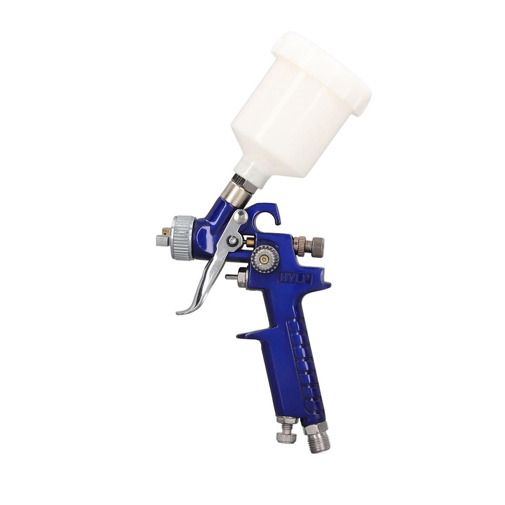 HVLP Spray Gun with Pressure Gauge 0.8mm Nozzle Low Pressure Paint Sprayer Gun 125ml Pot
