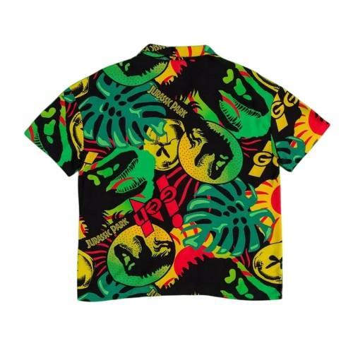 JURASSIC PARK Unisex Adult Button-Down Short-Sleeved Shirt