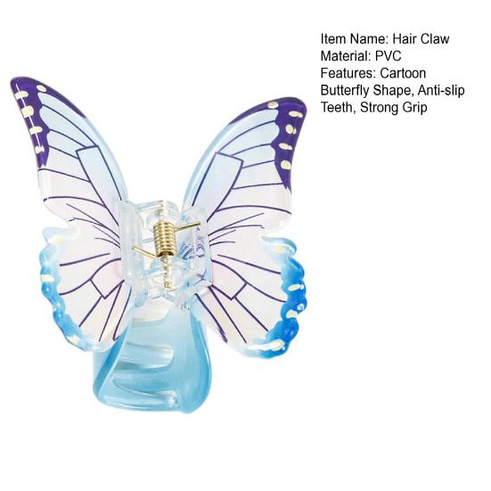 Hair Claw Butterfly Design Back Head Hair Clip Anti-slip Teeth Strong Grip Shark Hair Clip Lightweight Versatile Hair Accessory