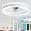 Rikikokiri Ceiling Fan Light [New Arrival, Energy-Saving, No Installation Required] LED Fan with Circulator, 58W, 5,000ml Capacity, Stepless
