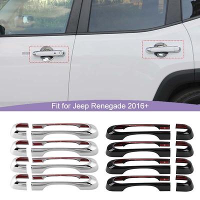 Car Door Handle Shell Decoration Cover Stickers For Jeep Renegade 2016 Up Exterior Accessories