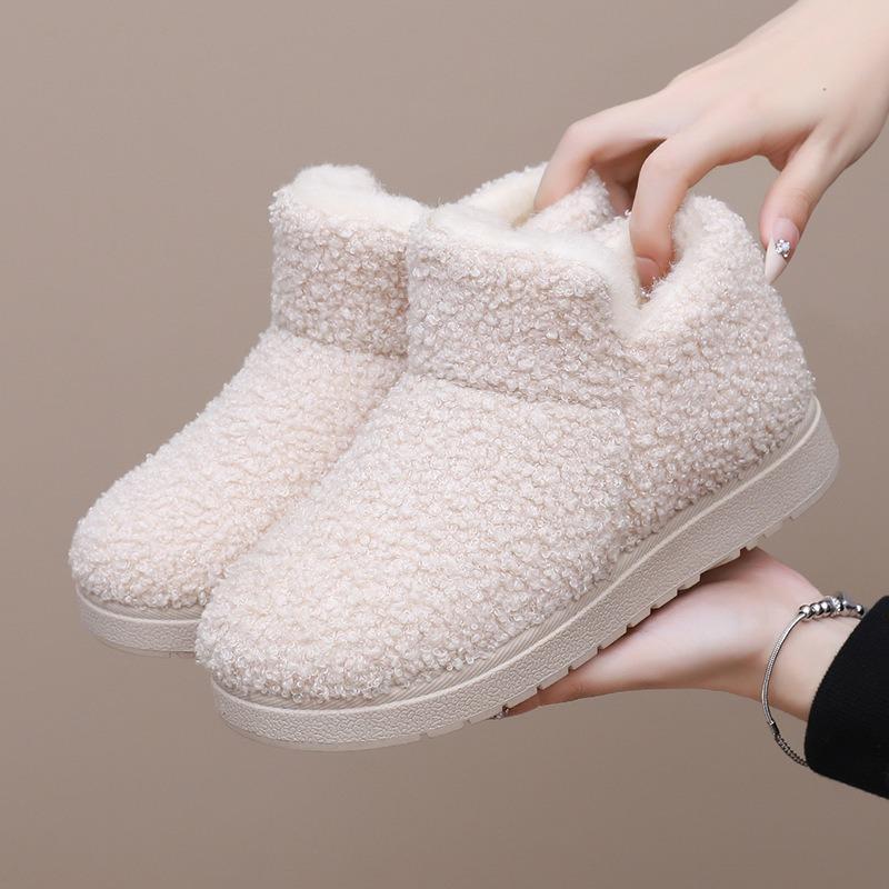 Winter New Old Beijing Fashion Women's Teddy Snow Boots with Fleece Thickened Warm Cotton Shoes Non-slip Platform Cotton Boots