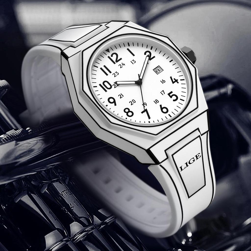 LIGE New Creative Men Watch Fashion Casual Comic Style Waterproof Men's Quartz Watch