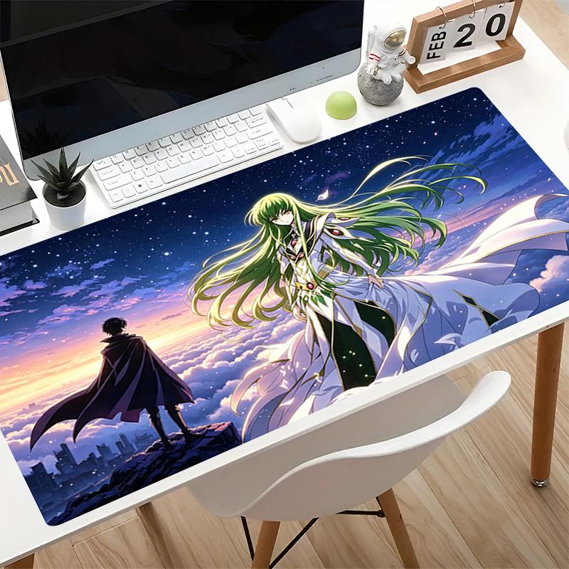 Anime podložka pod myš HD tisk Code Geass Kancelářský počítačový stůl Podložka Velká herní podložka pod klávesnici Protiskluzová herní podložka pod myš Dekorativní koberec