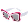 European American Style Sun Glasses for Women Cat Eye Patchwork Color Men Sunglasses Stage Performance Female Sun Glass