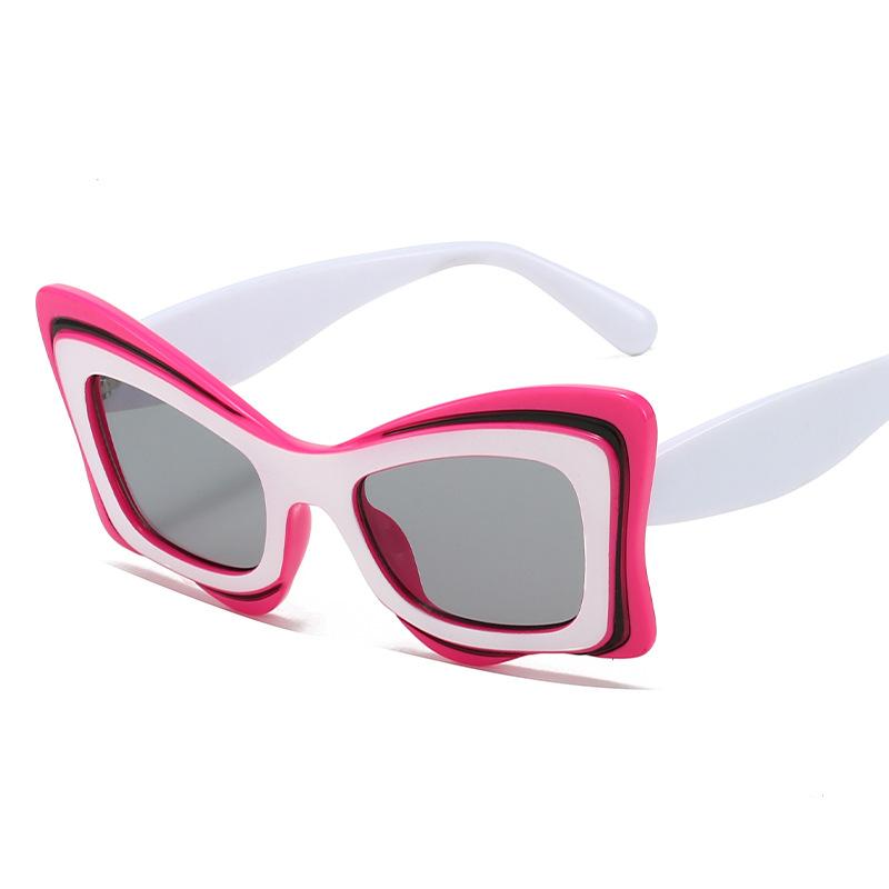 European American Style Sun Glasses for Women Cat Eye Patchwork Color Men Sunglasses Stage Performance Female Sun Glass