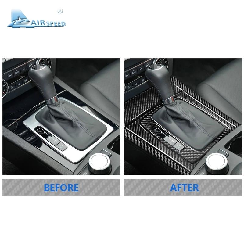Airspeed for Mercedes Benz W204 Accessories for W204 Mercedes Benz Sticker Carbon Fiber Interior Trim Car Gear Shift Panel
