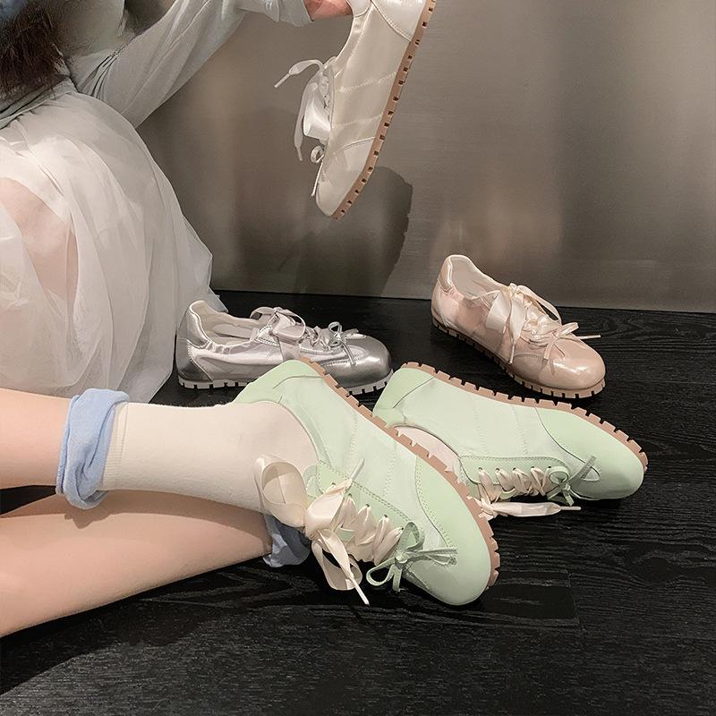 Mint Mambo German training shoes women's 2025 new soft-soled ballet shoes flat-soled single shoes casual Forrest Gump women's shoes