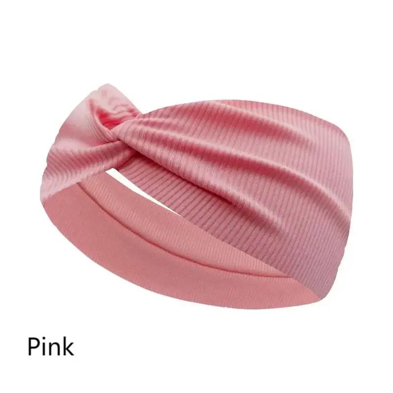 Women Cross Solid Color Hair Bands Girls Fashion Leopard Print Elastic Knitted Headbands Vintage Turban Make Hair Accessories