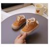 Baby Boys' Fleece-Lined Winter Shoes, Children's Warm Soft-Sole Anti-Slip Infant Footwear, Lightly Insulated Boys' Walking Shoes.