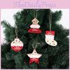 Charming Wooden Christmas Ornaments Set Of Four Ideal For Festive Tree Decorating