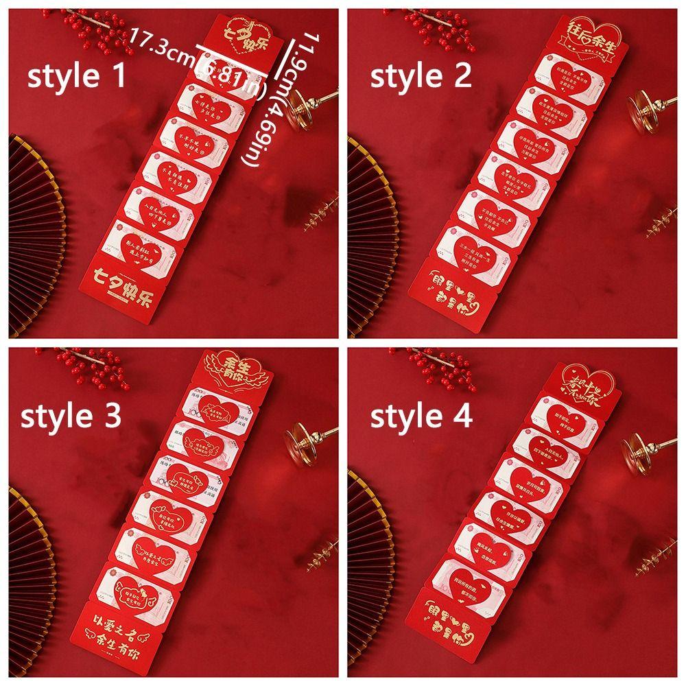 Folding Valentine's Day Cash Holder Best Wishes Lucky Money Envelope  New Year Gift
