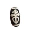 Natural Tibetan Nine-Eyed Dzi Agate Beads - Black & White Loose Beads and Ornaments