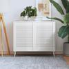 Cabinet Doors with Louvered Design 2 Pcs White 69 X 49.4 Cm Solid Wood