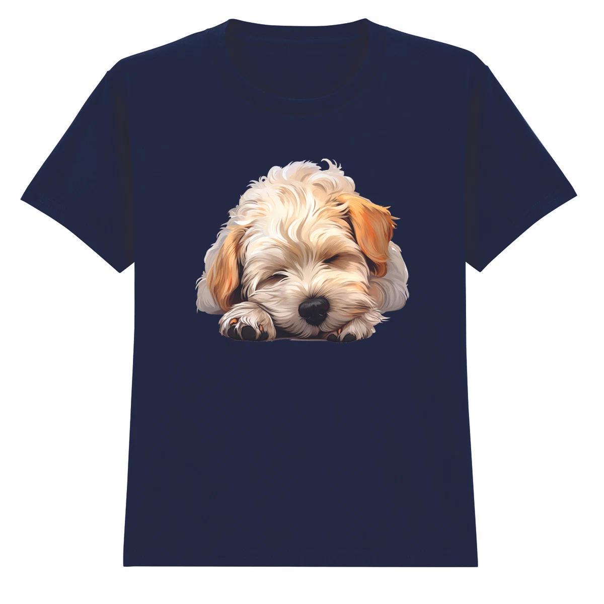 Спящие Щенки Животные Детская Футболка Милая Детская Футболка 160