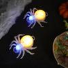 Halloween Light-up Spider Figurine Realistic Spider Animal Figure with LED Light for Halloween Indoor Outdoor Home Party Decor