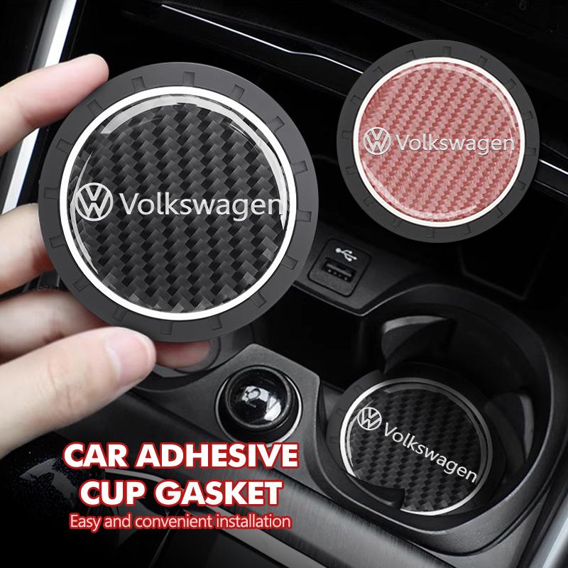 For Volkswagen VW 2pcs Car Cup Holder Anti Slip Insert Coaster Pads Accessories Golf 4 5 6 7 Polo Jetta Sagitar Magotan Passat zj0