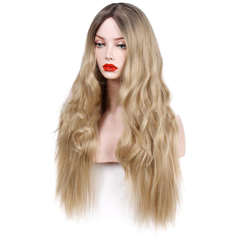 

Светлый Омбре Синтетический Парик для Женщин Длинный Волнистый Парик для Косплея Лолиты со Средним Пробором Натуральные Волосы Термостойкий 28inches