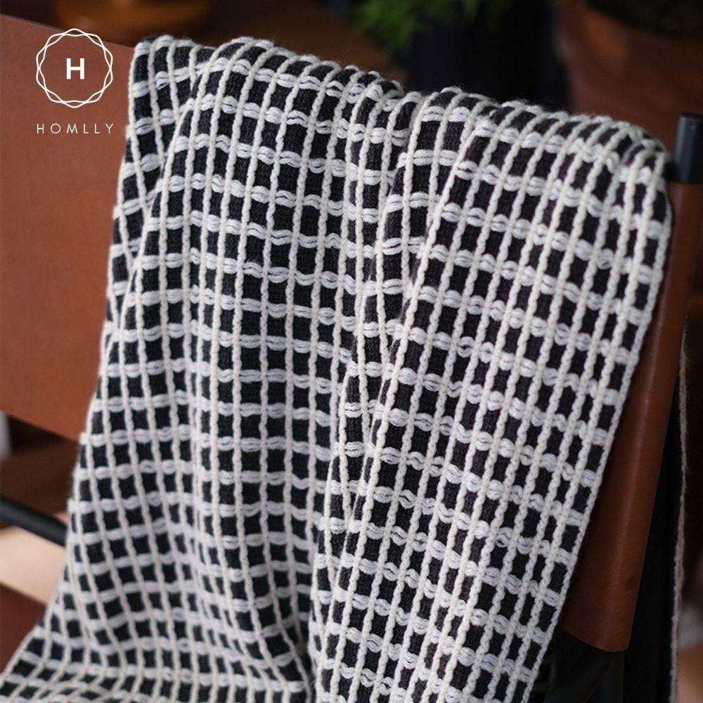 HOMLLY Chekii Gestrickte Weiche Gewebte Decke Überwurf mit Quasten für Sofa Stuhl Bett