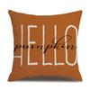 Thanksgiving Linen Pillowcase Autumn Pumpkin Print Pillow Cushion Cover