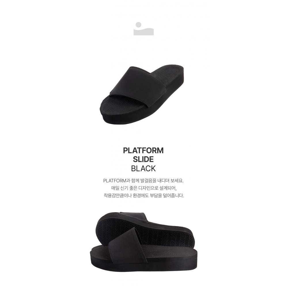 Indosol Plattform-Slipper Schwarz